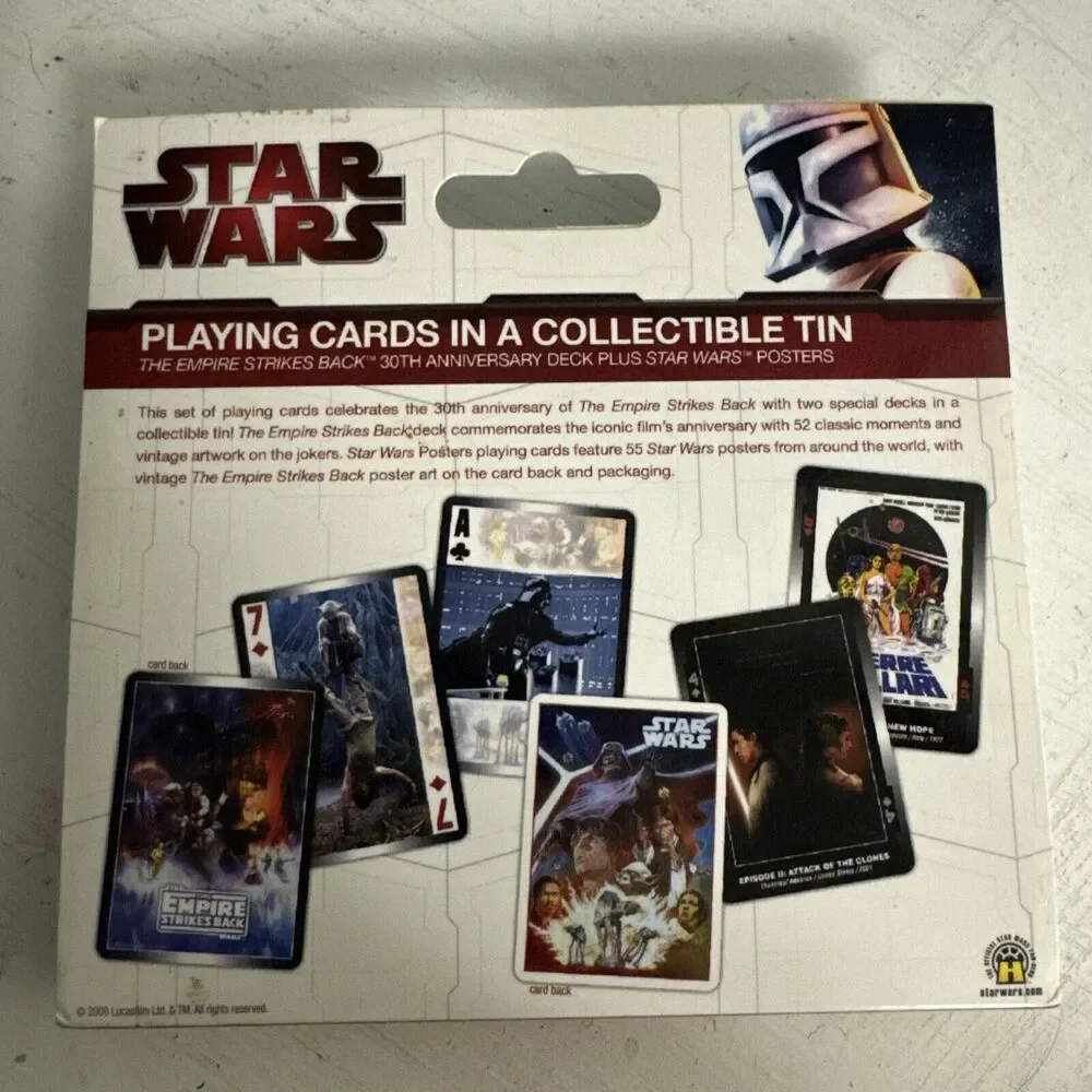 Star Wars Empire Strikes Back 30th Anniversary Playing Cards Collectible Tin New